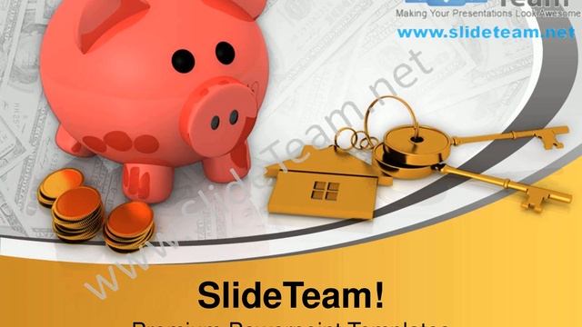 Piggy Bank Saving And Security Real Estate PowerPoint Templates PPT Backgrounds 1112 Slides Backgr смотреть онлайн