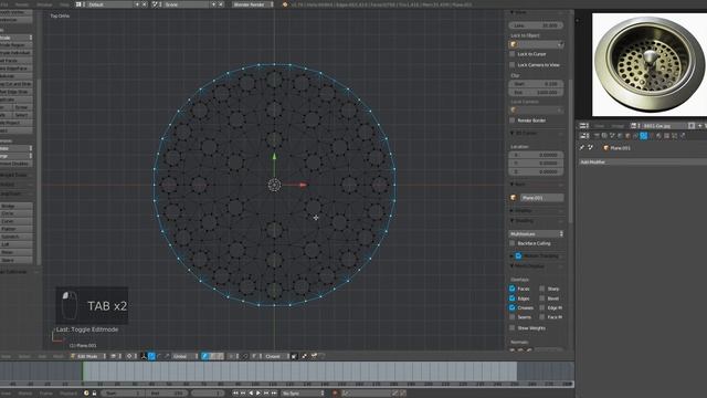 Blender For Beginners - Modeling the Sink drain смотреть онлайн