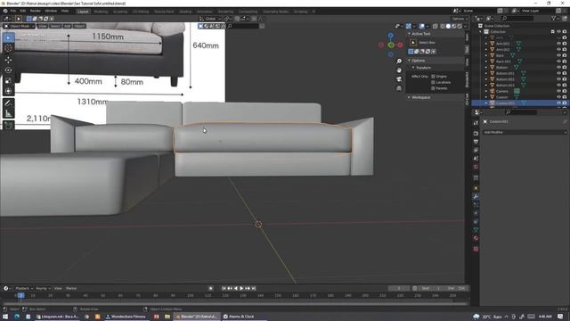 Tutorial Sofa | English | 3D | Blender | Part 2 смотреть онлайн