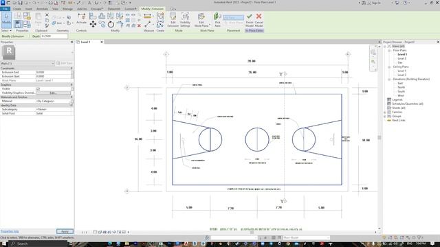 How To Model A Basketball Court Using Revit