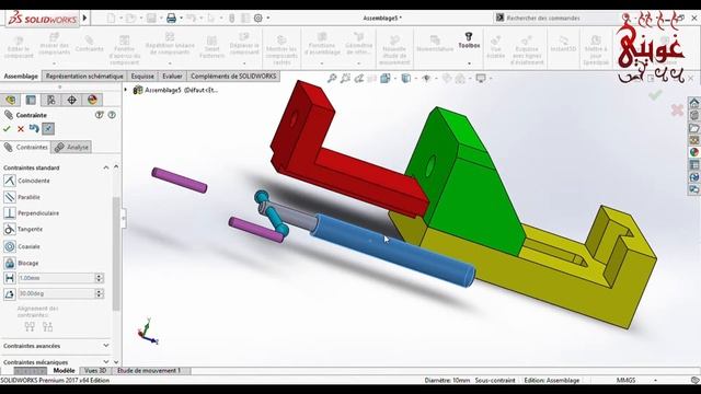 Assemblage d'un étau en Solidworks смотреть онлайн