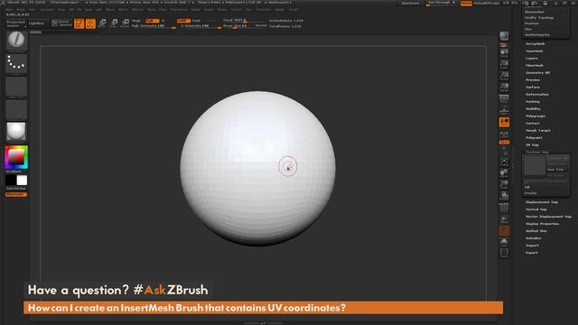 #AskZBrush: “How can I create an InsertMesh Brush that contains UV coordinates?” смотреть онлайн