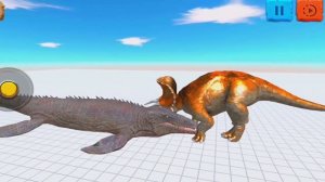 МОЗАЗАВР АТАКУЕТ ТРИЦЕРАТОПСА 🔥😱 Animal Revolt Battle Simulator