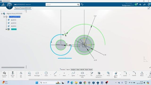 Tutorial 7, # Practice Exercise # in Sketcher cloud interface CATIA смотреть онлайн