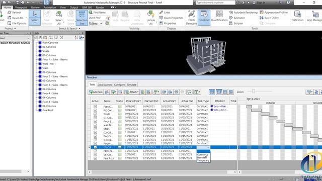 05 Time Linear - NavisWorks - Primavera - Revit смотреть онлайн