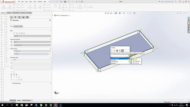 Solidworks Tutorials | #6 | Simple plastic rib - equations смотреть онлайн