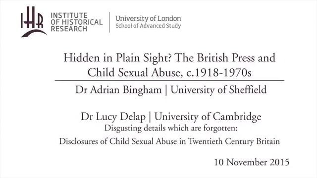 Hidden in Plain Sight The British Press and Child Sexual Abuse, c 1918 1970s смотреть онлайн