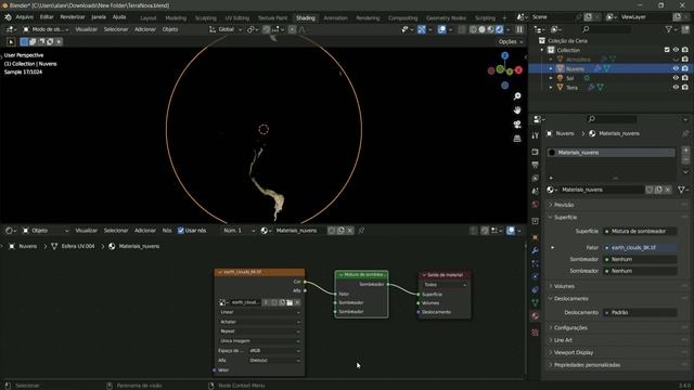 Aula 07/11 | Como fazer a Terra realista | Blender em Português | Nuvens смотреть онлайн