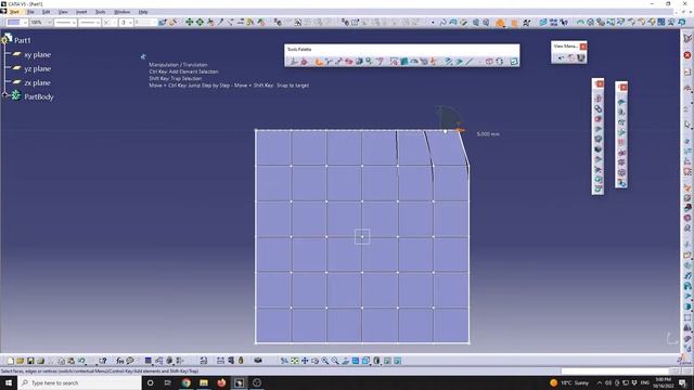 CATIA V5- Imagine & Shape - Fix Small handles/arrows on tools palette смотреть онлайн