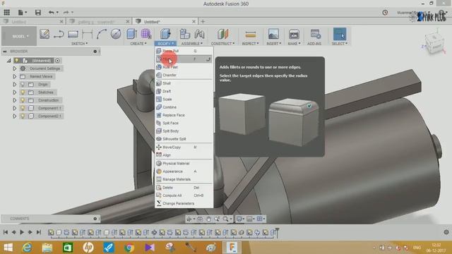Gatling gun - fusion 360 tutorial смотреть онлайн