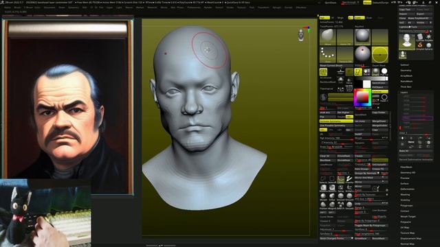 #zbrush, realtime 10min speed sculpting,3dconnexion,#spacemouse,wacom,cintiq24,cam view смотреть онлайн