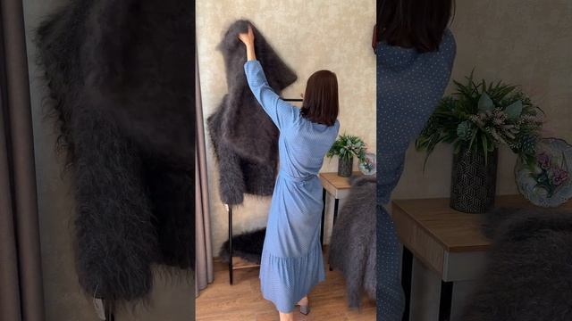 Обзор шалей из серого степного пуха !😍 смотреть онлайн