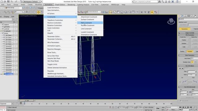 Риггинг настольной лампы часть 3 (ПРУЖИНЫ) 3DsMax смотреть онлайн