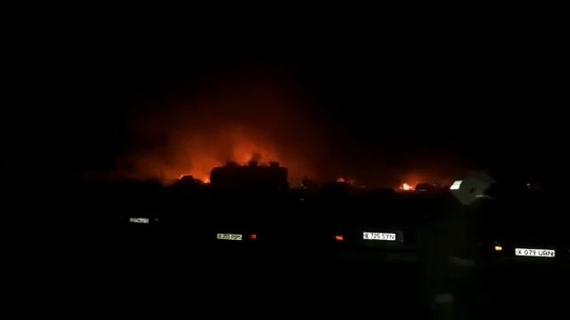 пожар на штрафстоянке в Шымкенте смотреть онлайн