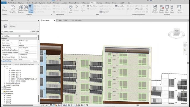 Autodesk Revit 2022 - Creating a parts and wall schedule by zone. смотреть онлайн