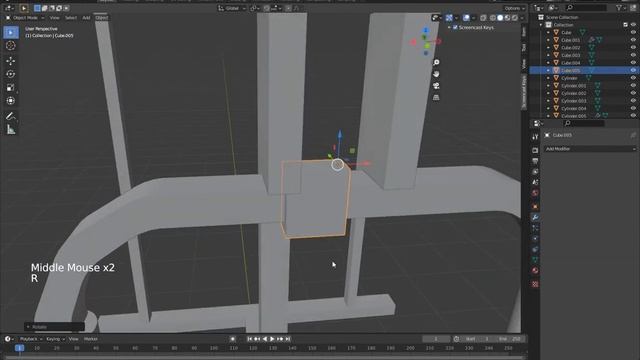 fastest way to model gym machine equipment in blender, how to model, beginner friendly (part 1) смотреть онлайн