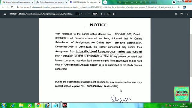 NSOU BDP ASSIGNMENT SUBMISSION 2021 | NSOU BDP ONLINE ASSIGNMENT 2021 EXAM LIVE смотреть онлайн