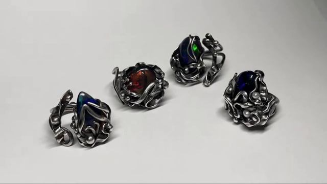 Кольца с опалами от Тины Лапиной смотреть онлайн