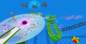 Шарики катаются по лабиринту разноцветные  по космической восьмёрке Лабиринт с шарами фантастический