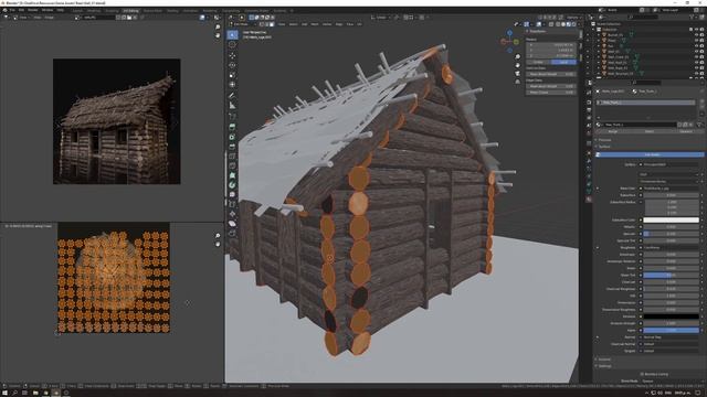 Asset Showcase "Log Cabin" Blender 3d смотреть онлайн