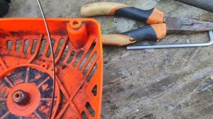 Бензопила Patriot 6220 ремонт веревочного стартера