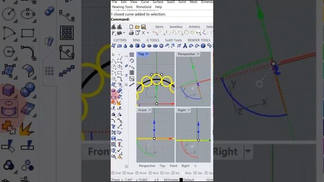 using curves in rhino | array polar command | rhino tutorial смотреть онлайн