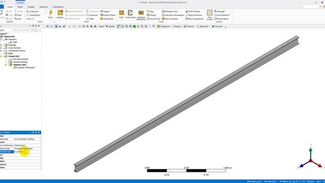 Vibration Analysis of I-Section Beam with Different End Conditions in ANSYS (Part-1 Fixed Beam) смотреть онлайн