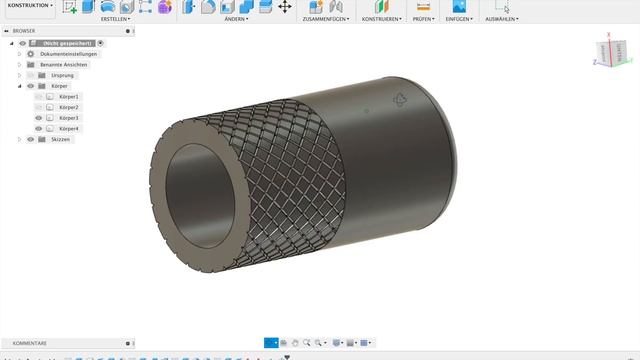 Staubsauger Adapter für alle Maschinen Sonntagsprojekt #4 Fusion 360 Tutorial Deutsch CAD Knurling смотреть онлайн