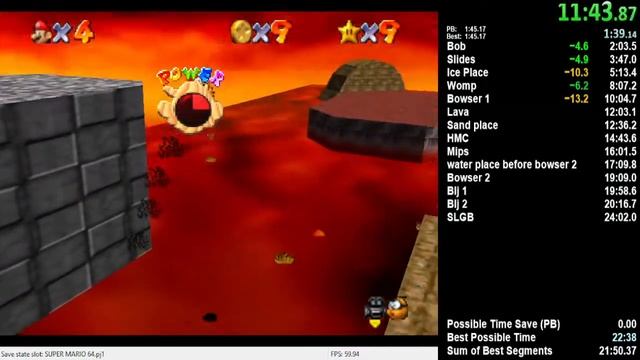 Super Mario 64 (EMU) 16 Stars 22:27.8 смотреть онлайн