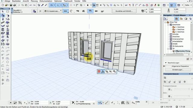 ArchiCad 16 Mini Tut - In frei gestalteter Morph Fassade normales Fenster verschieben смотреть онлайн