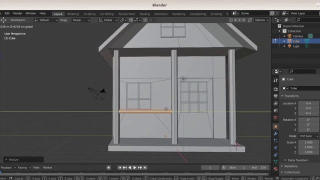 Blender low poly house scene modeling tutorial malayalam смотреть онлайн