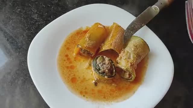 Кабачок, тыква, фарш — рецепт на Чередование! 🥒🍖 смотреть онлайн
