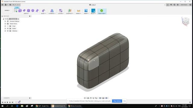 FUSION 360 Video 5 Free Form Modeling смотреть онлайн