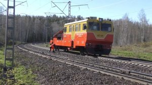 Автомотриса служебно-грузовая АСГ-30П в Сибири летом | Железная дорога