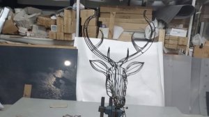 Голова  Оленя из проволоки 4мм-6мм!  4-й  день !!!  Ответ потпишикам про чертежи !!!