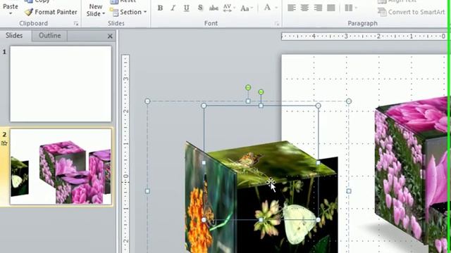 Animated 3 D Cube With Changing Pictures PPT Template смотреть онлайн