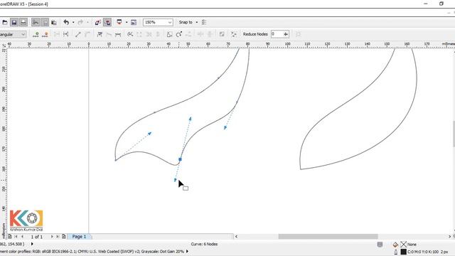 Session 04 | How to Create & Edit Curve using Bezier Curve | 2D Jewellery | Corel Draw | in Hindi смотреть онлайн