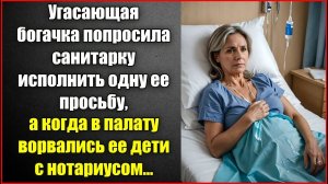 Угасающая богачка просила санитарку исполнить одну ее просьбу, а когда пришли ее дети с нотариусом