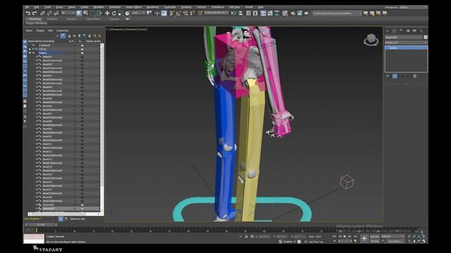 3ds Max CAT rig Forearm, Human skeleton rigging смотреть онлайн