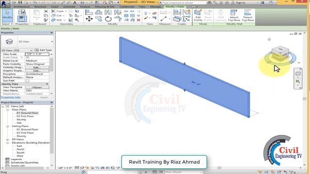 How to Create walls in Revit |Change Wall thickness in Revit|Create Level in Rivet|Revit Lesson #1 смотреть онлайн