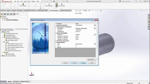SOLIDWORKS Flow Simulation - Fluid Mixing Transient Analysis Optimization смотреть онлайн