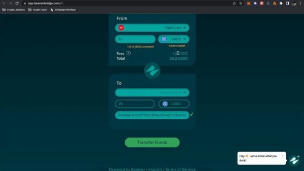 Как перевести токены из одной сети в другую используя Beamer Bridge /с Arbitrum в Optimisn и обратн