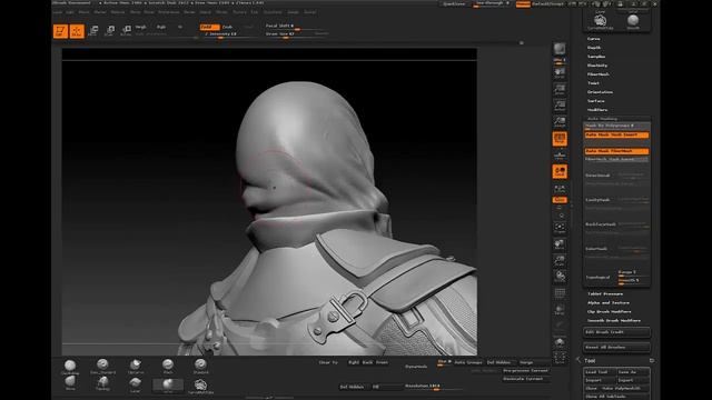 Zbrush cloth veil sculpting1 смотреть онлайн