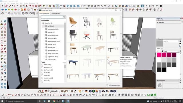 SketchUp Pro 2021 / Enscape Kitchen Design (mutfak tasarımı) смотреть онлайн