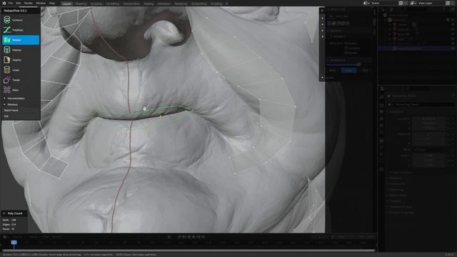 Retopologizing a Head With RetopoFlow 3 | Free Chapter смотреть онлайн