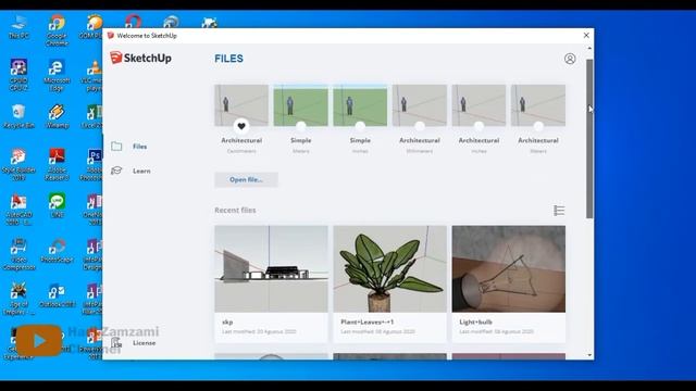 SketchUp Pro 2019 - Apa itu SketchUp??? Penjelasan singkat, Welcome to SketchUp, Memilih template. смотреть онлайн