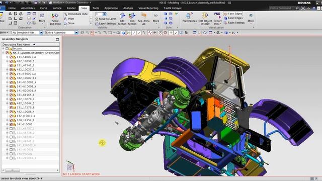 NX CAD Assembly : How to Open Large Assembly, sample Tractor смотреть онлайн