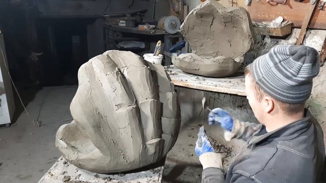 Уличный светильник из бетона. смотреть онлайн