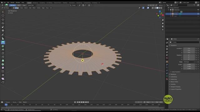 Make a Gear! How to make a simple gear by Blender 2.8. : 超? 簡単“ギア”の作り方! смотреть онлайн
