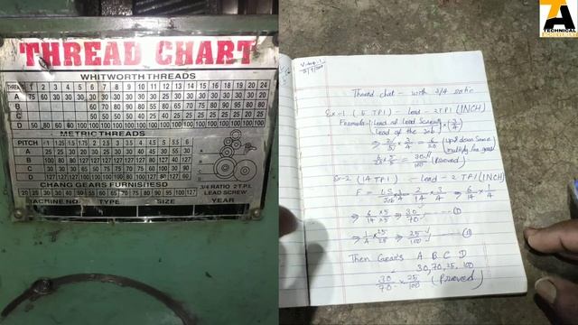 3/4 Thread Chat Kaise Samjhe | 3/4 Thread Simple And Compound Gear Calculation | 3/4 Ratio Thread смотреть онлайн